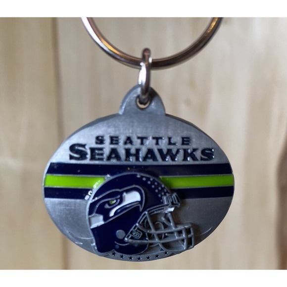 Seattle Seahawks Siskiyou Sports Key Chain Football NFL Chrome Official‎ - Picture 1 of 2